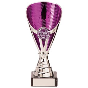 Purple Silver Rising Stars Plastic Cup 170mm