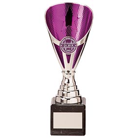 Purple Silver Rising Stars Plastic Cup 200mm
