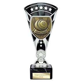 Black & Silver Cobra Star Lawn Bowls Cup 210mm