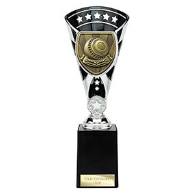 Black & Silver Cobra Star Lawn Bowls Cup 255mm