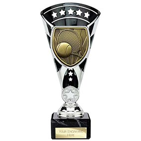 Black & Silver Cobra Star Tennis Cup 210mm