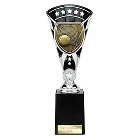 Black & Silver Cobra Star Tennis Cup 255mm