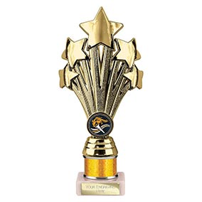 Gold Super 5 Star Trophy 215mm