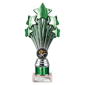 Green Super 5 Star Trophy 215mm