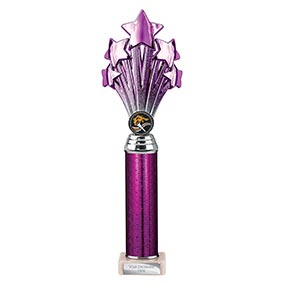 Purple Super 5 Star Trophy 340mm