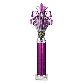Purple Super 5 Star Trophy 365mm