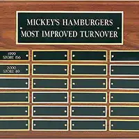 10in x 13in Walnut Perpetual Plaque - 24 Plates