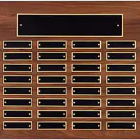 15in x 21in Walnut Perpetual Plaque - 48 Plates