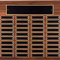 15in x 21in Walnut Perpetual Plaque - 60 Plates