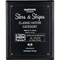 10in x 8in Carbon Fibre Effect Plaque with Acrylic Front