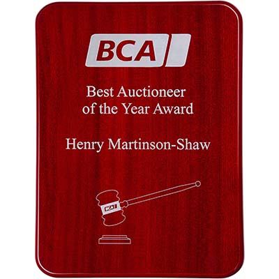 13in x 10in Rosewood Finish Plaque