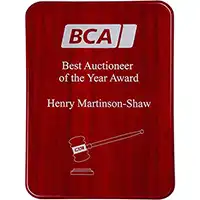 9in x 7in Rosewood Finish Plaque