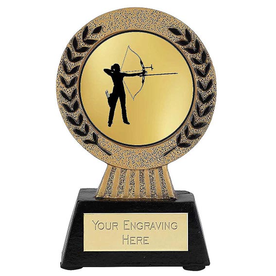 Gold Laurel Hero Archery Female Trophy 115mm