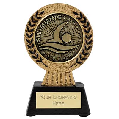Gold Laurel Hero Swimming Trophy