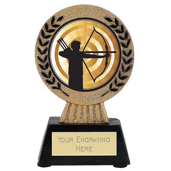 Gold Laurel Hero Archery Male Trophy 115mm