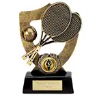 140mm Celebration Shield Tennis Trophy