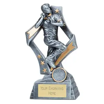 Flag Cricket Bowler Award 17cm