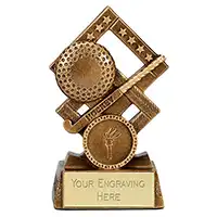 Antique Gold Cube Hockey Award 115mm