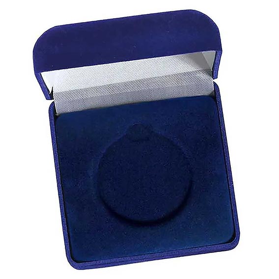 Blue Velvet 50mm Medal Case