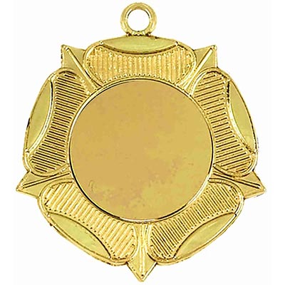 Gold Tudor Rose 50mm Medal