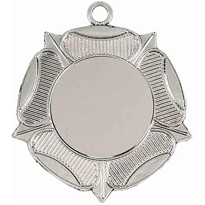 Silver Tudor Rose 50mm Medal
