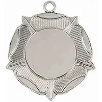 Silver Tudor Rose 50mm Medal