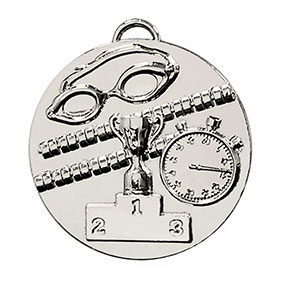 Silver Goggles Swimming Medal 50mm