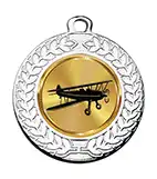 Biplane Silver Medal 40mm