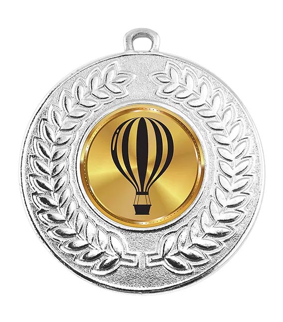 Hot Air Ballon Silver Medal 50mm