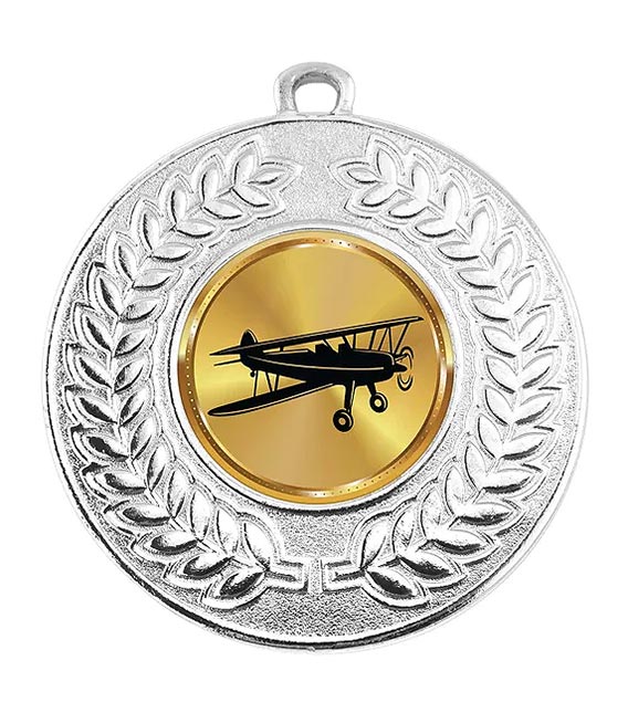 Biplane Silver Medal 50mm