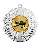 Biplane Silver Medal 50mm