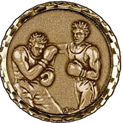 Gold Boxing Medals 60mm