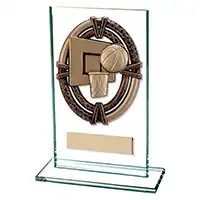 160mm Maverick Legacy Glass Basketball Award