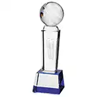 180mm Tribute Crystal Cricket Award