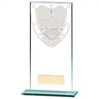 180mm Millenium Glass Badminton Award