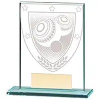 Millenium Glass Lawn Bowls Award 110mm