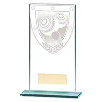 Millenium Glass Lawn Bowls Award 160mm