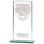 180mm Millenium Glass Table Tennis Award