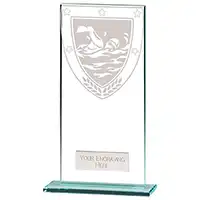 180mm Millenium Glass Swimming Award