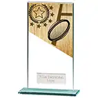 160mm Mustang Glass Rugby Award