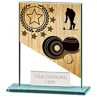 110mm Mustang Glass Lawn Bowls Award