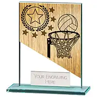 110mm Mustang Glass Netball Award