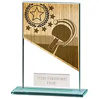 125mm Mustang Glass Table Tennis Award