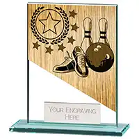 110mm Mustang Glass Ten Pin Award