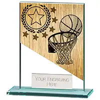 110mm Mustang Glass Basketball Award