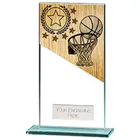 160mm Mustang Glass Basketball Award