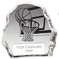 90mm Glass Mystique Basketball Award