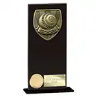 Hero Cobra Black Glass Lawn Bowls Award 180mm