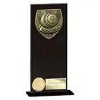 Hero Cobra Black Glass Lawn Bowls Award 200mm