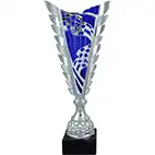 345mm Blue Fuego Chequered Flag Award